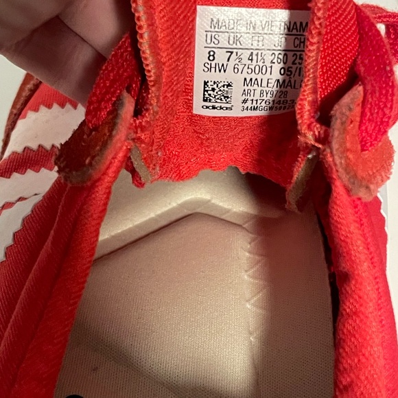 Adidas Red and White Iniki Runners Size 8 - Picture 7 of 7